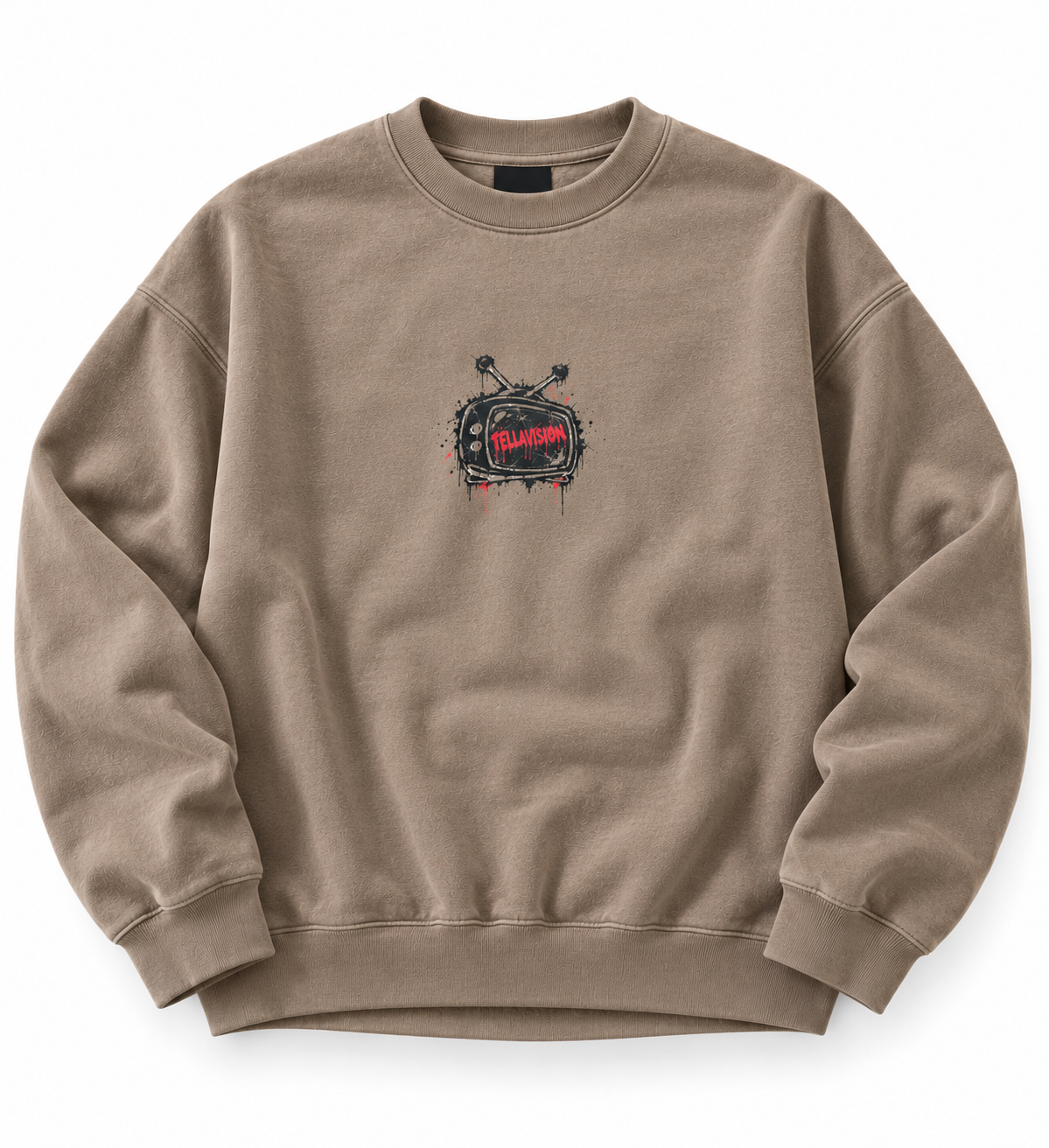 ADRACN® TELLAVISION Loose Fit Sweatshirt – Washed Taupe