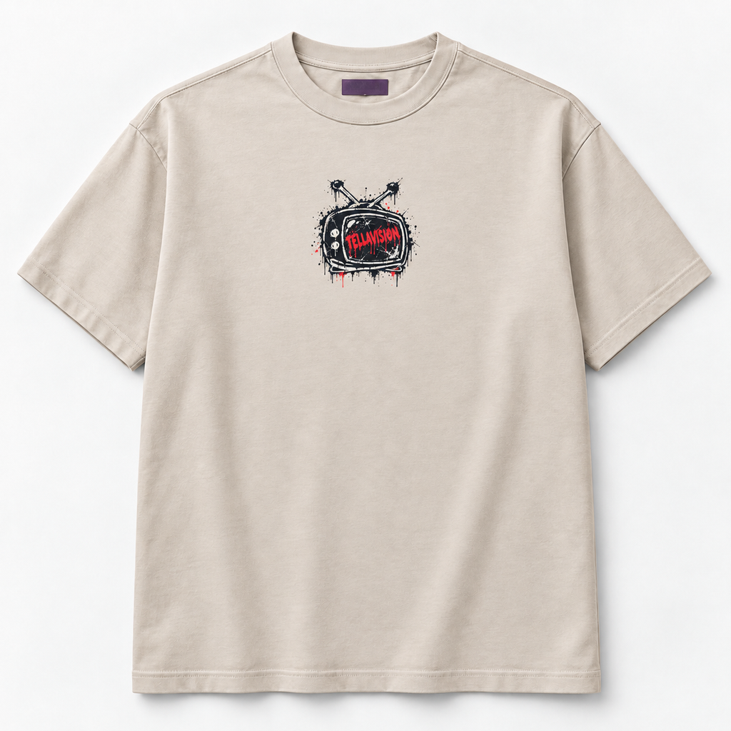 ADRACN® Tellavision T-Shirt – Loose Fit, Sand